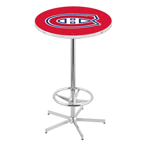 42" Chrome Montreal Canadiens Pub Table